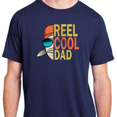 Reel Cool Fishing Dad Funny Adult ChromaSoft Performance T-Shirt