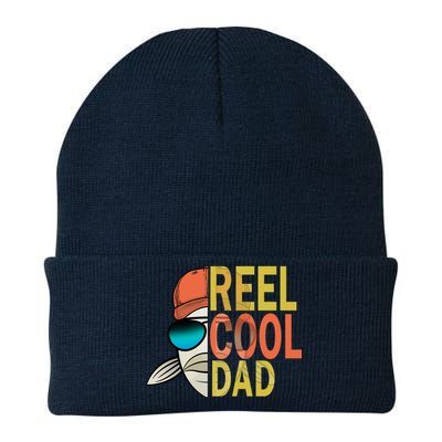 Reel Cool Fishing Dad Funny Knit Cap Winter Beanie