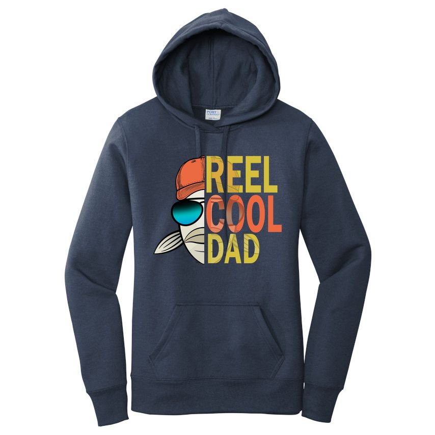 Reel Cool Fishing Dad Funny Women's Pullover Hoodie