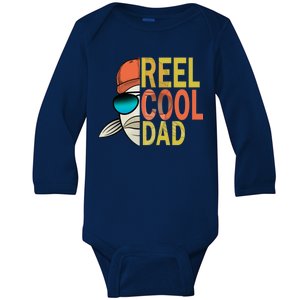 Reel Cool Fishing Dad Funny Baby Long Sleeve Bodysuit