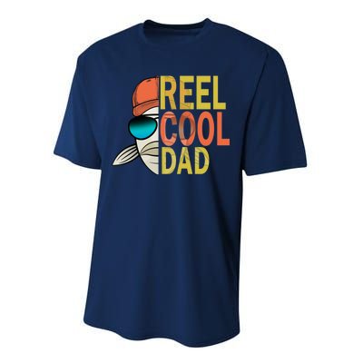 Reel Cool Fishing Dad Funny Performance Sprint T-Shirt