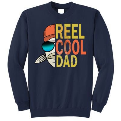 Reel Cool Fishing Dad Funny Tall Sweatshirt