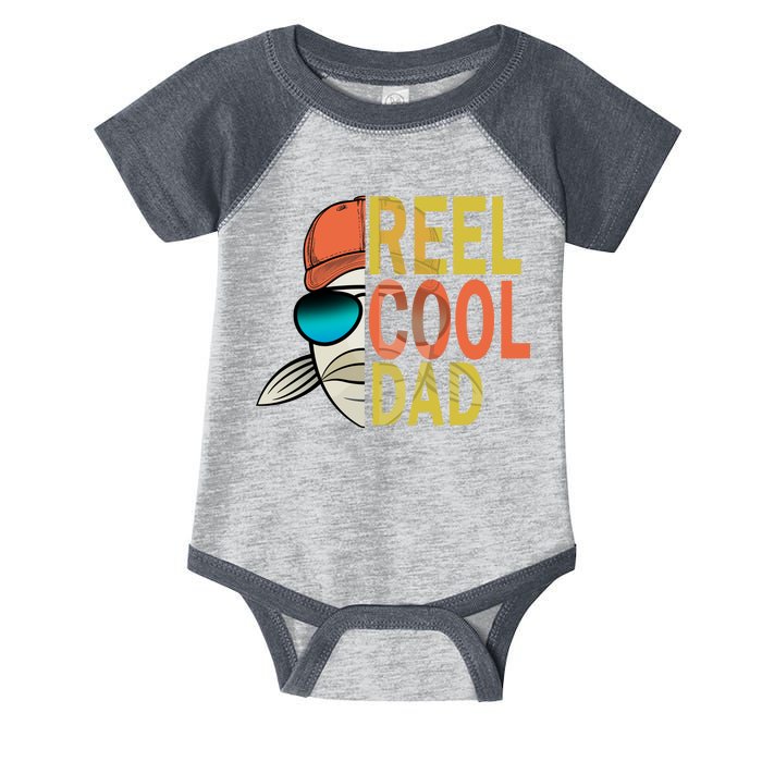 Reel Cool Fishing Dad Funny Infant Baby Jersey Bodysuit