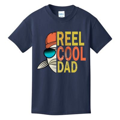Reel Cool Fishing Dad Funny Kids T-Shirt