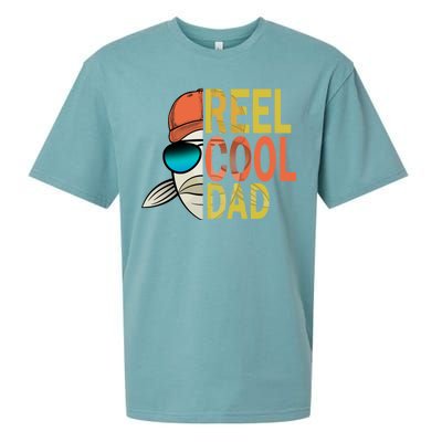 Reel Cool Fishing Dad Funny Sueded Cloud Jersey T-Shirt