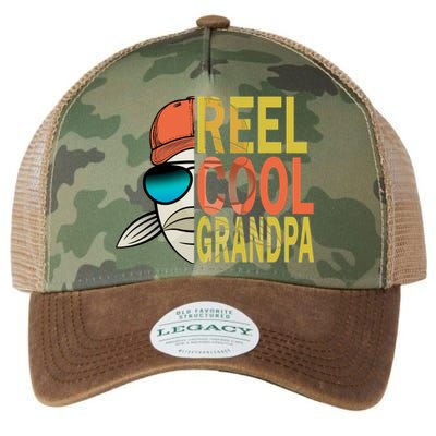 Reel Cool Fishing Grandpa  Legacy Tie Dye Trucker Hat