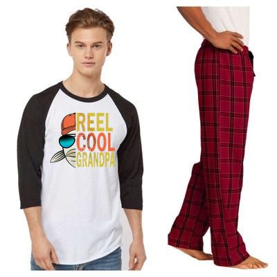 Reel Cool Fishing Grandpa  Raglan Sleeve Pajama Set