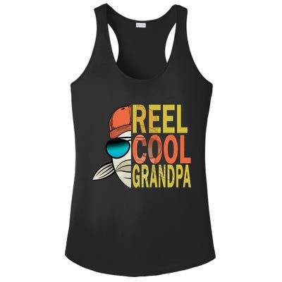 Reel Cool Fishing Grandpa  Ladies PosiCharge Competitor Racerback Tank