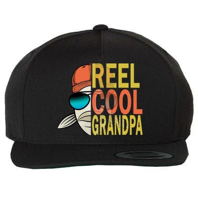 Reel Cool Fishing Grandpa  Wool Snapback Cap