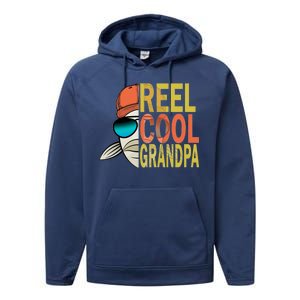 Reel Cool Fishing Grandpa  Performance Fleece Hoodie