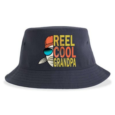 Reel Cool Fishing Grandpa  Sustainable Bucket Hat