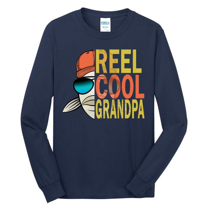 Reel Cool Fishing Grandpa  Tall Long Sleeve T-Shirt