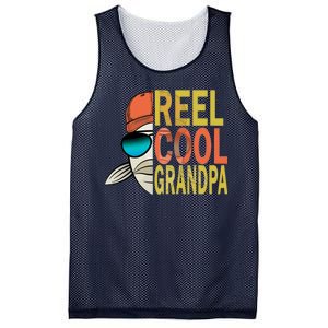 Reel Cool Fishing Grandpa  Mesh Reversible Basketball Jersey Tank