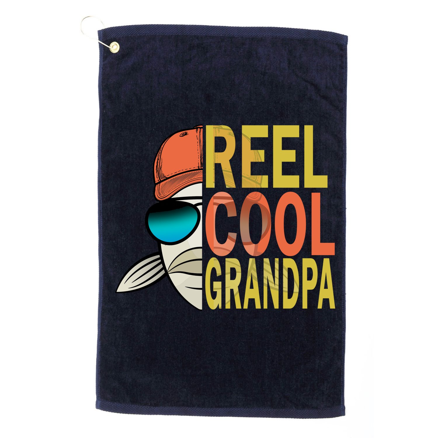 Reel Cool Fishing Grandpa  Golf Towel