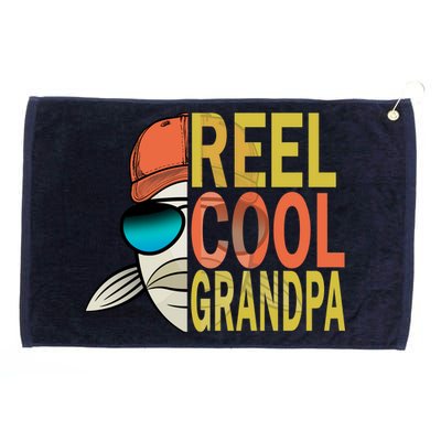 Reel Cool Fishing Grandpa  Grommeted Golf Towel