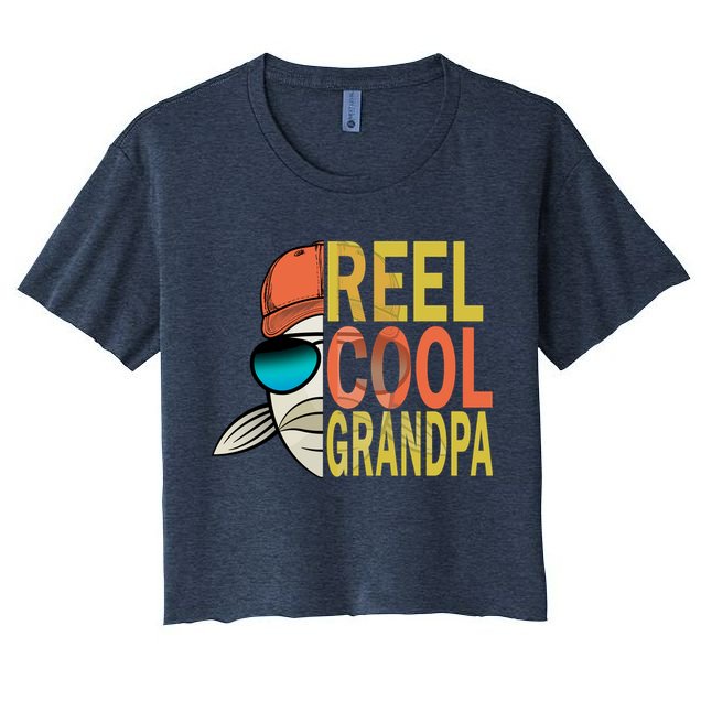 Reel Cool Fishing Grandpa  Crop Top