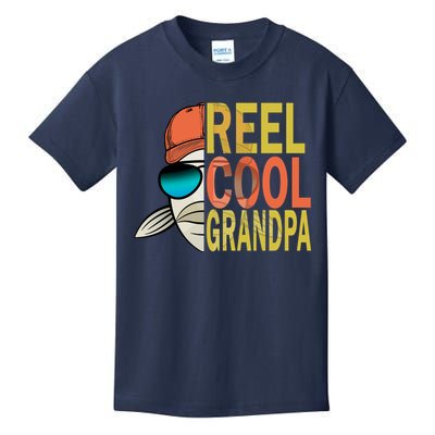 Reel Cool Fishing Grandpa  Kids T-Shirt