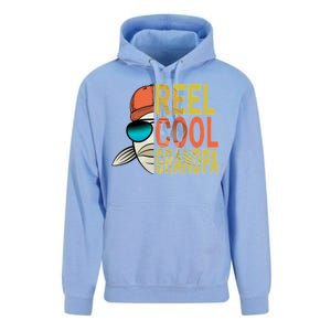 Reel Cool Fishing Grandpa  Unisex Surf Hoodie