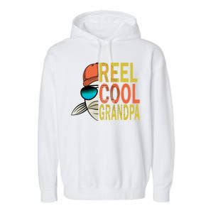 Reel Cool Fishing Grandpa  Garment-Dyed Fleece Hoodie