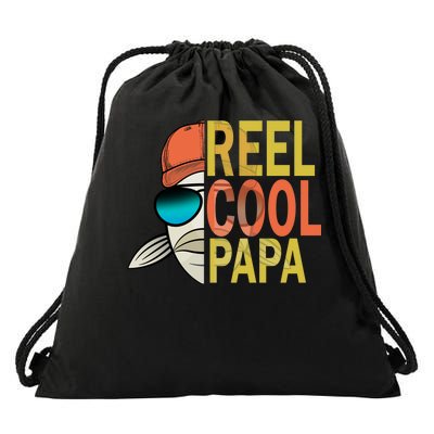 Reel Cool Fishing Papa Drawstring Bag