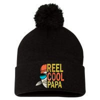 Reel Cool Fishing Papa Pom Pom 12in Knit Beanie