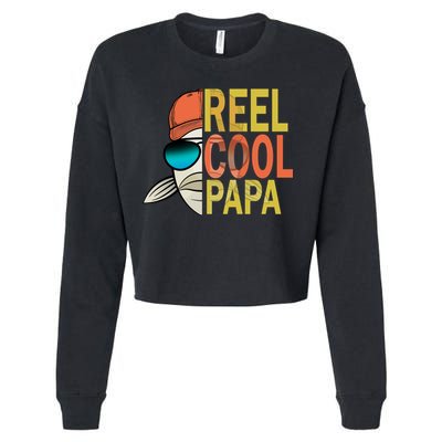Reel Cool Fishing Papa Cropped Pullover Crew