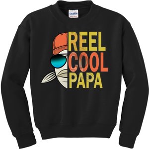 Reel Cool Fishing Papa Kids Sweatshirt