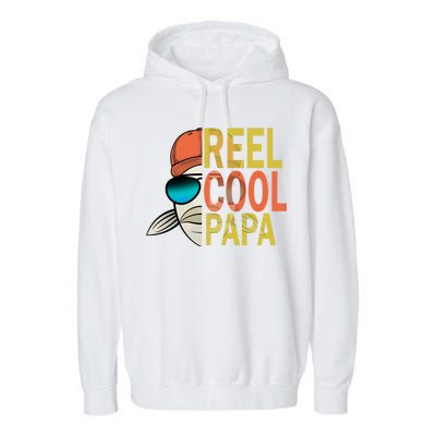 Reel Cool Fishing Papa Garment-Dyed Fleece Hoodie