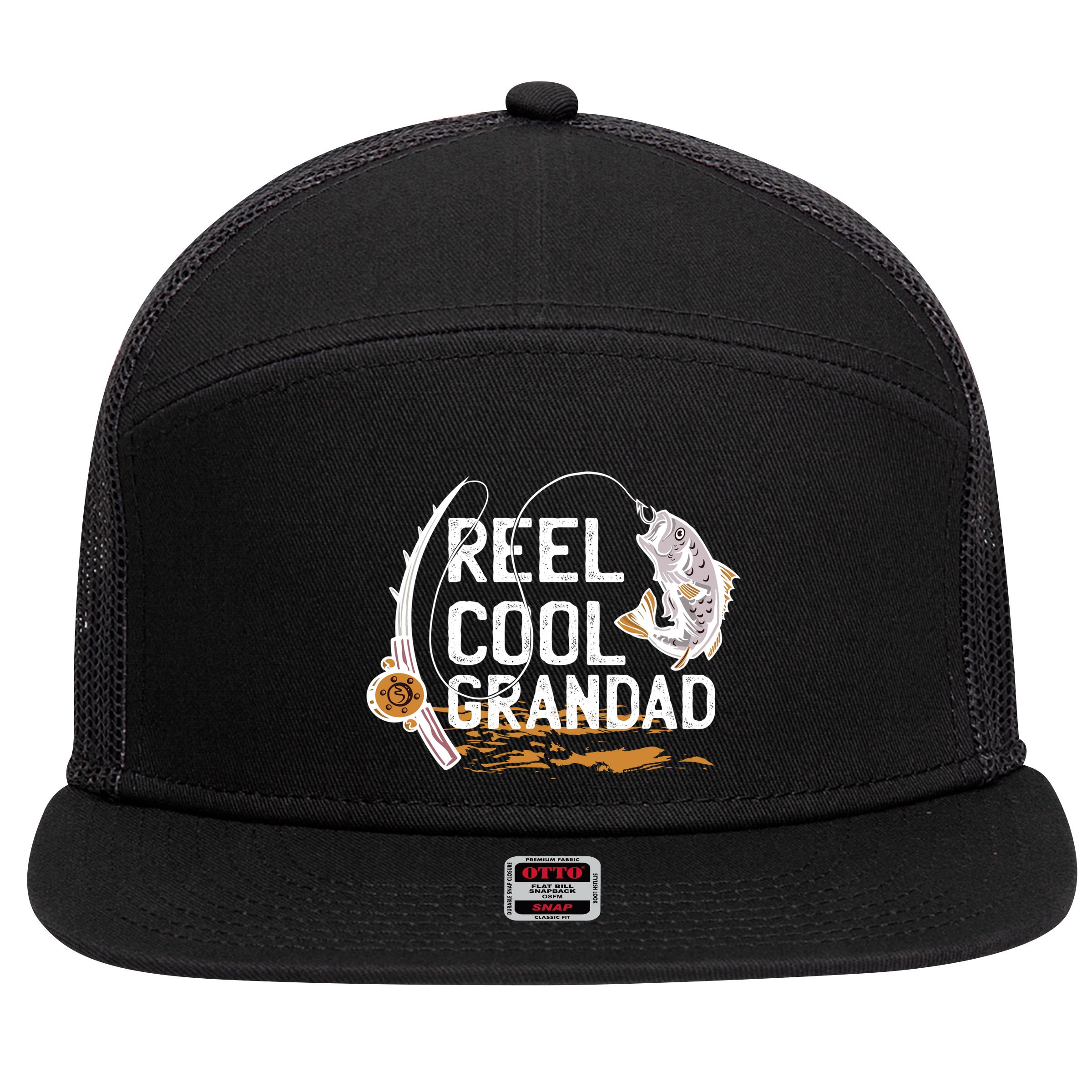 Reel Cool Grandad 7 Panel Mesh Trucker Snapback Hat