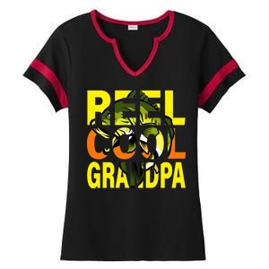 Reel Cool Grandpa Ladies Halftime Notch Neck Tee