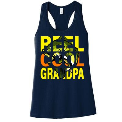 Reel Cool Grandpa Women's Racerback Tank