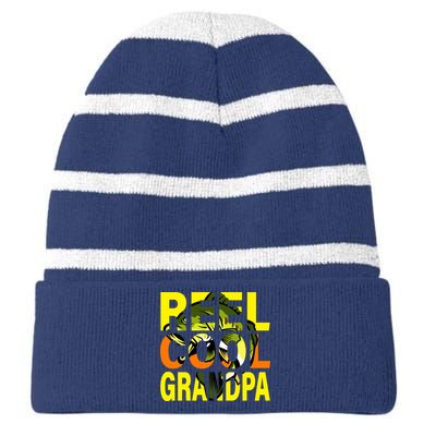 Reel Cool Grandpa Striped Beanie with Solid Band