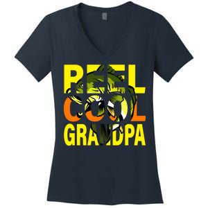 Reel Cool Grandpa Women's V-Neck T-Shirt