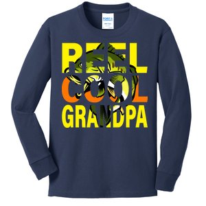 Reel Cool Grandpa Kids Long Sleeve Shirt