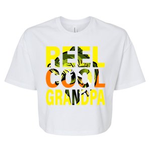 Reel Cool Grandpa Bella+Canvas Jersey Crop Tee