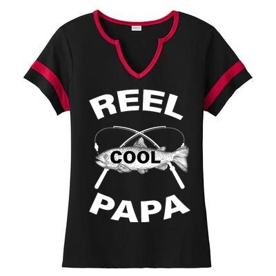 Reel Cool Papa Ladies Halftime Notch Neck Tee