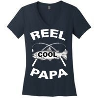 Reel Cool Papa Women's V-Neck T-Shirt