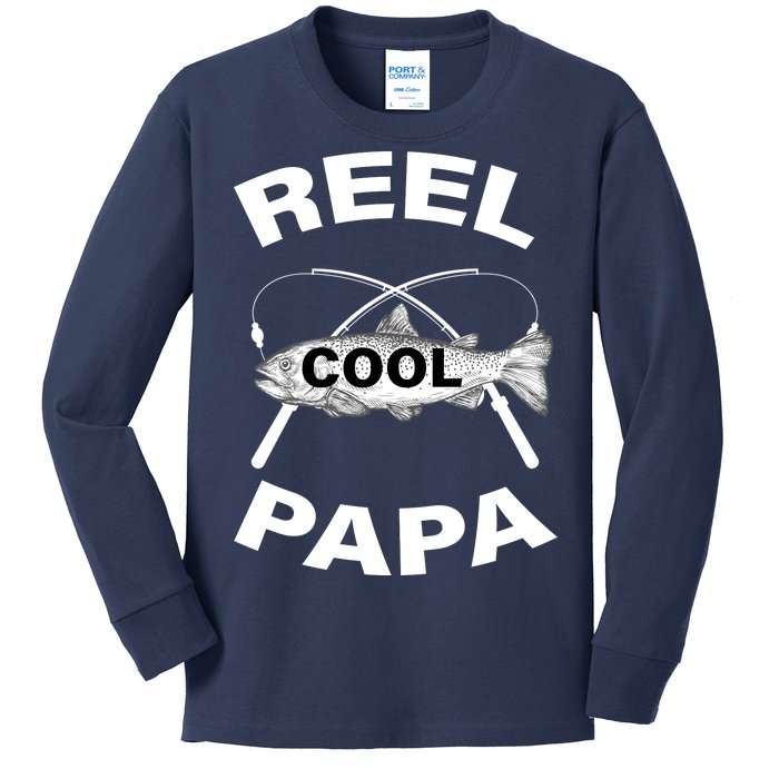 Reel Cool Papa Kids Long Sleeve Shirt