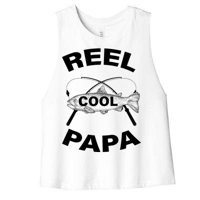 Reel Cool Papa Women's Racerback Cropped Tank