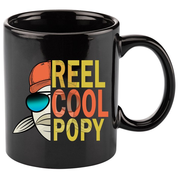 Reel Cool Popy 11oz C Handle Ceramic Mug