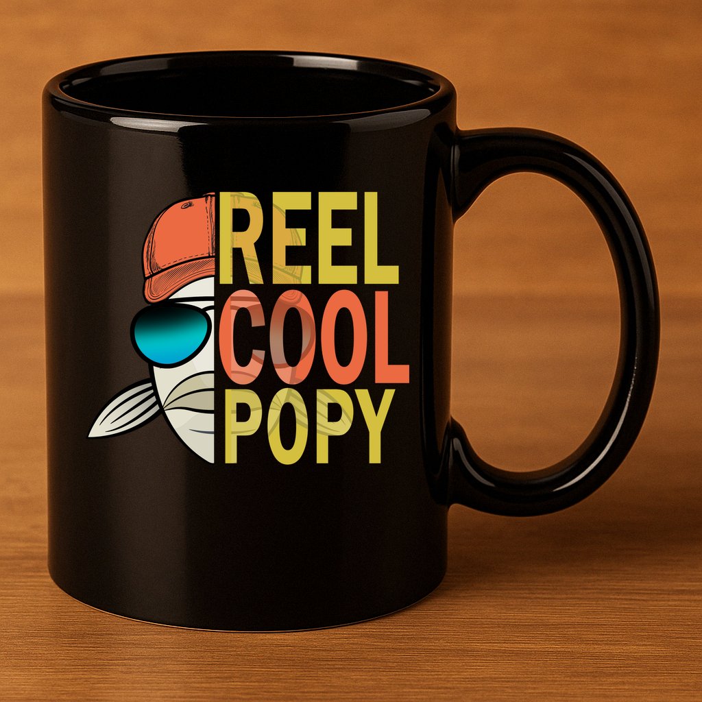 Reel Cool Popy 11oz C Handle Ceramic Mug