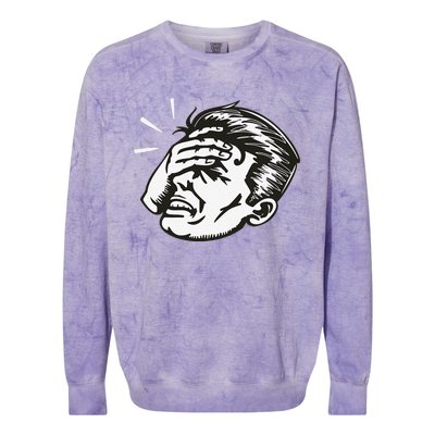 Retro Epic Fail Vintage Facepalm Colorblast Crewneck Sweatshirt