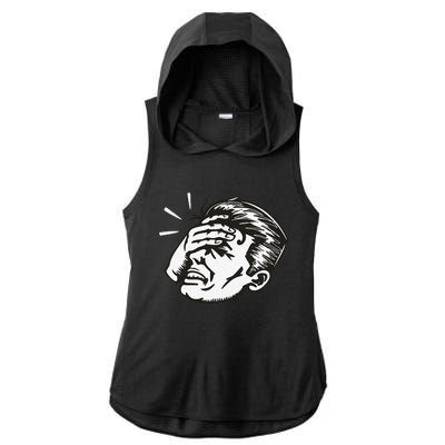 Retro Epic Fail Vintage Facepalm Ladies PosiCharge Tri-Blend Wicking Draft Hoodie Tank