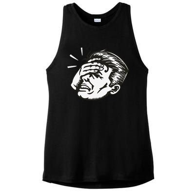 Retro Epic Fail Vintage Facepalm Ladies PosiCharge Tri-Blend Wicking Tank