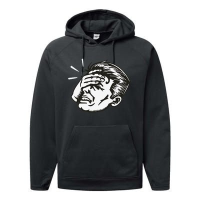 Retro Epic Fail Vintage Facepalm Performance Fleece Hoodie