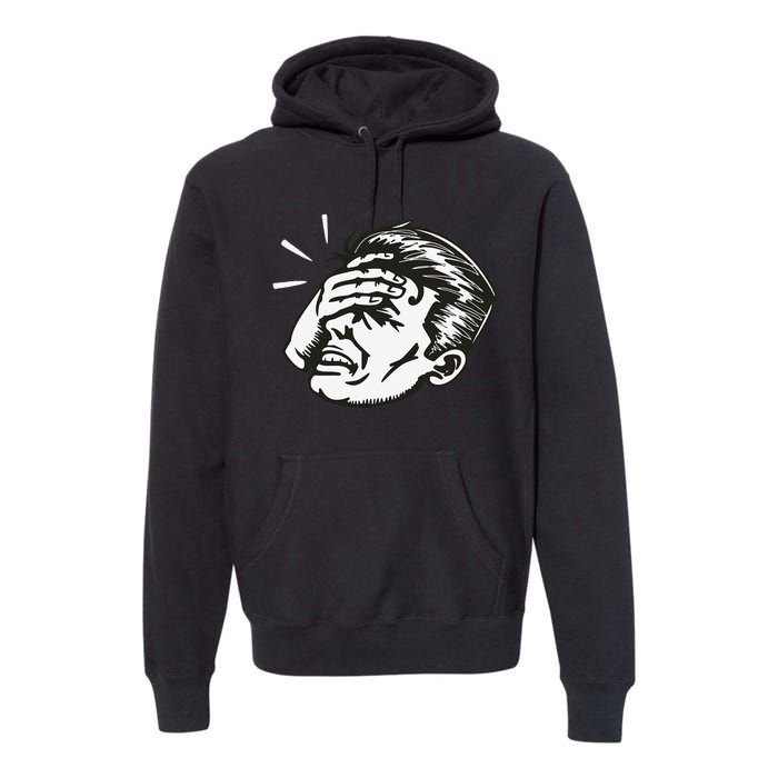 Retro Epic Fail Vintage Facepalm Premium Hoodie