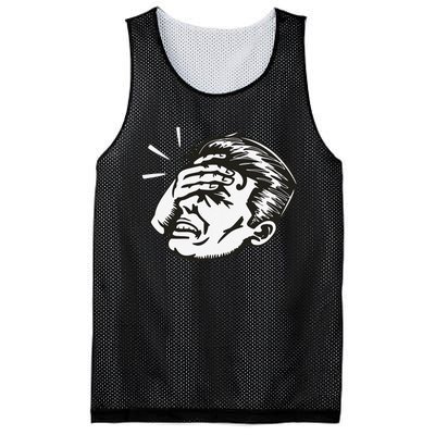 Retro Epic Fail Vintage Facepalm Mesh Reversible Basketball Jersey Tank