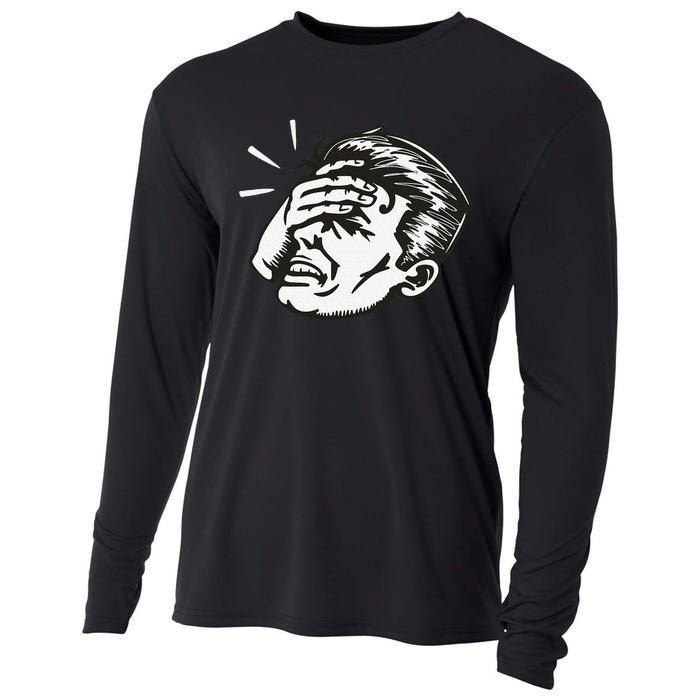 Retro Epic Fail Vintage Facepalm Cooling Performance Long Sleeve Crew