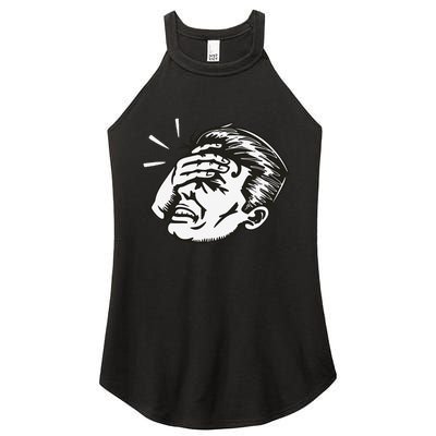 Retro Epic Fail Vintage Facepalm Women's Perfect Tri Rocker Tank