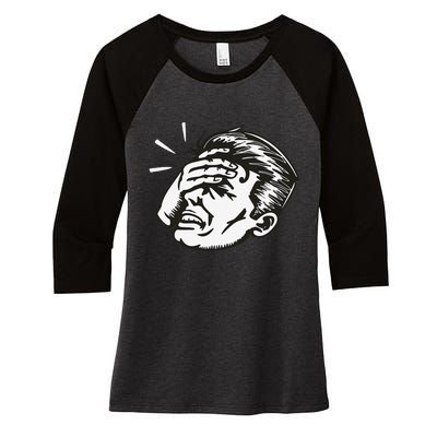 Retro Epic Fail Vintage Facepalm Women's Tri-Blend 3/4-Sleeve Raglan Shirt